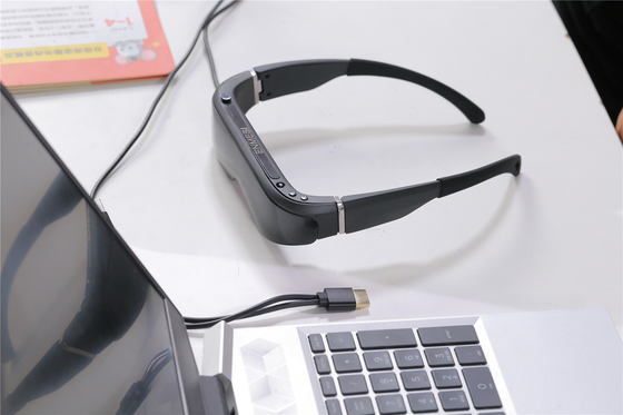 Изобретение логотипа VR Smart Glasses, просмотр видео HDMI & USB C с диоптрией